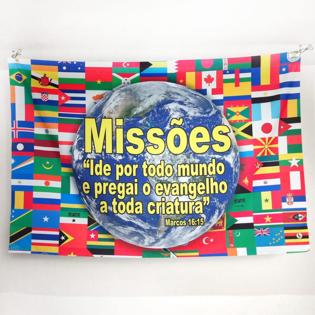 Bandeira De Missões Culto Igreja Grande 1,50 x 1,00 m em tecido oxford ...