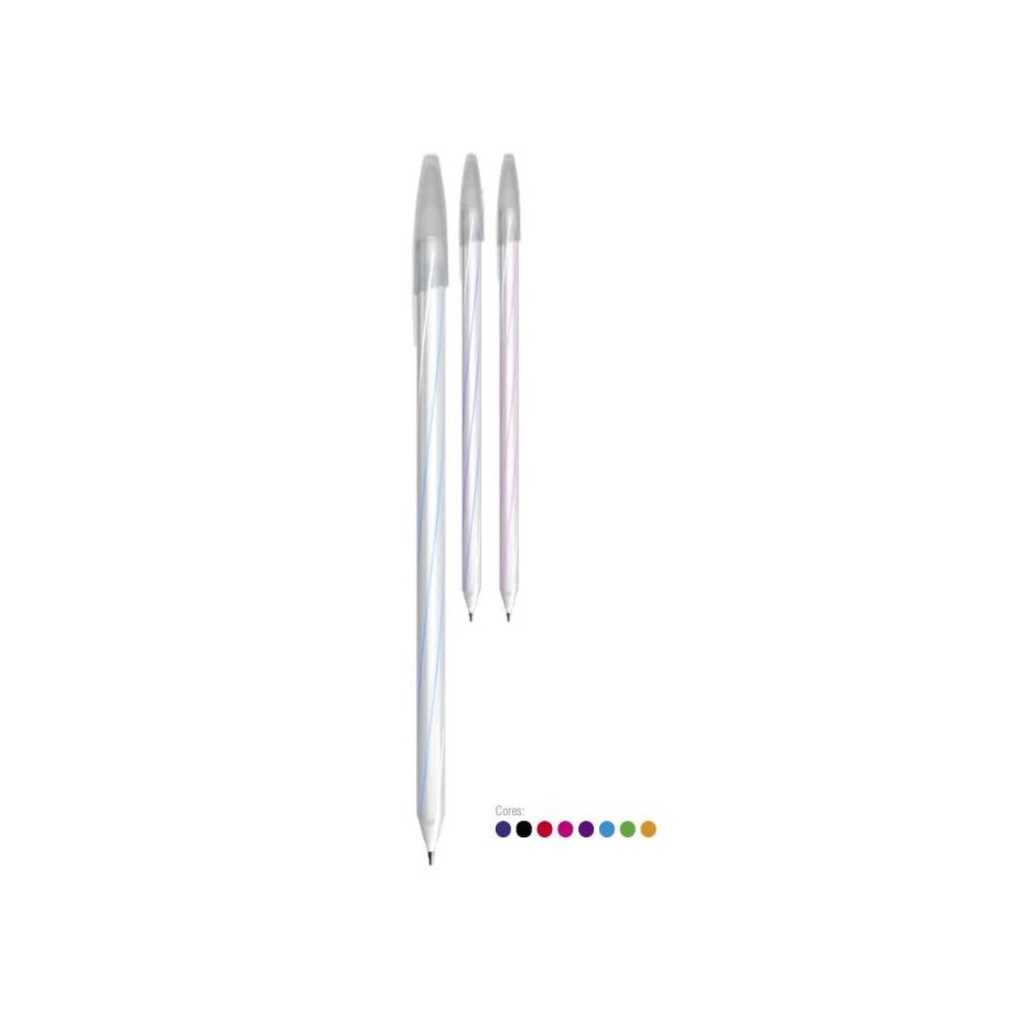Caneta esferográfica spiro clean 0.7mm cores sortidas CIS | Shopee Brasil