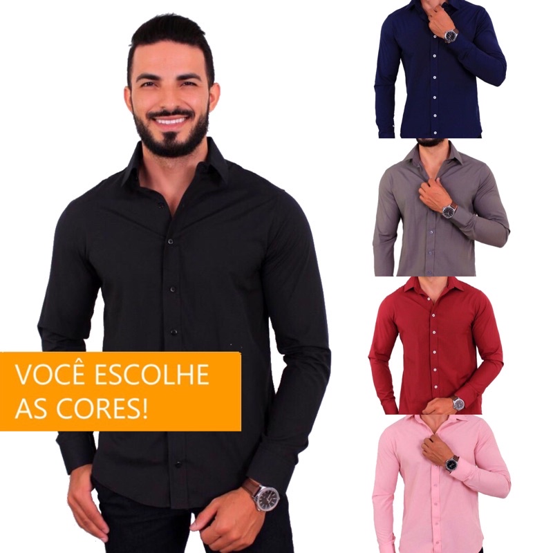 Atacado de camisas sales sociais masculinas