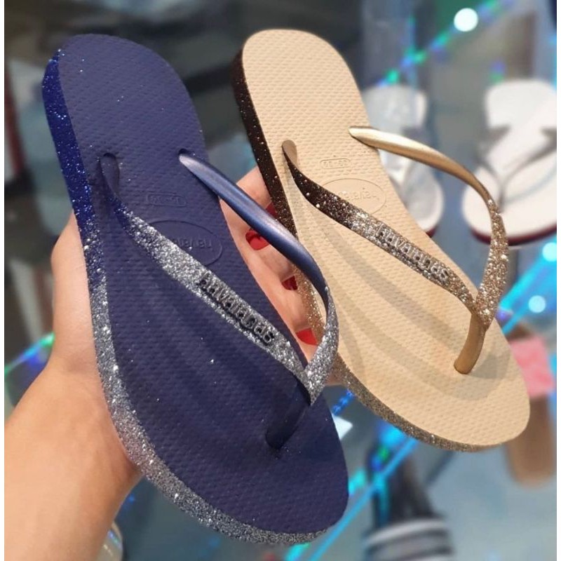 Chinela havaianas com 2025 glitter