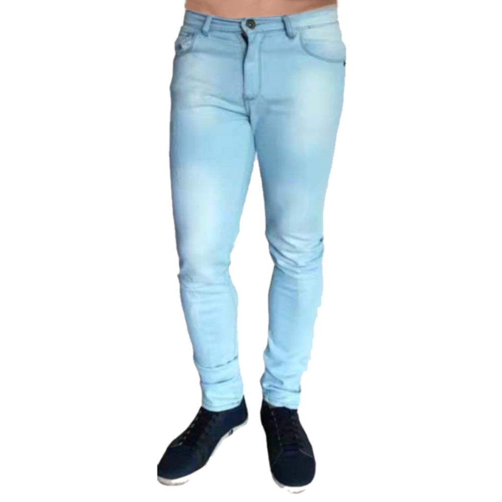 Calça Jeans Masculina com Elastano Slim Extra Confort Shopee Brasil