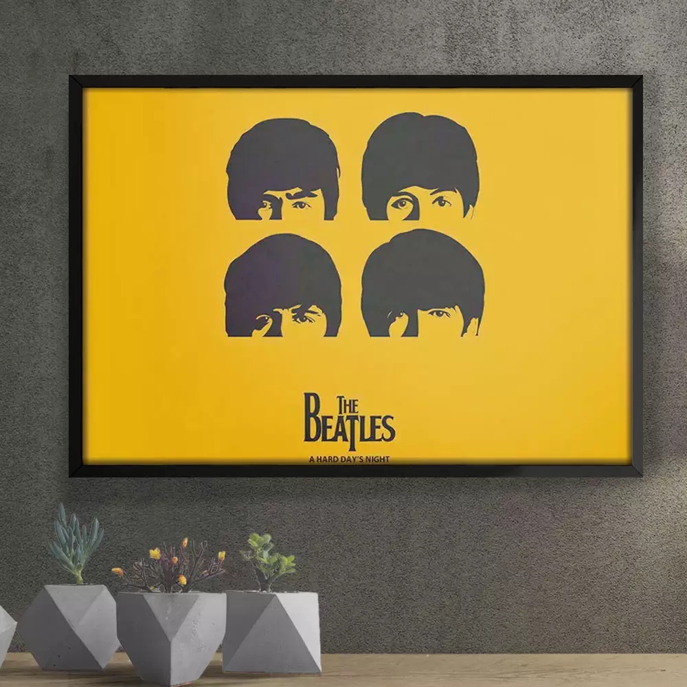 Quadro Decorativo The Beatles Banda de Rock Minimalista | Shopee Brasil