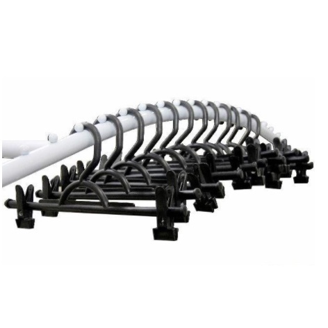 10 Cabides Preto Plástico Calça Bermuda Saia Short Presilhas