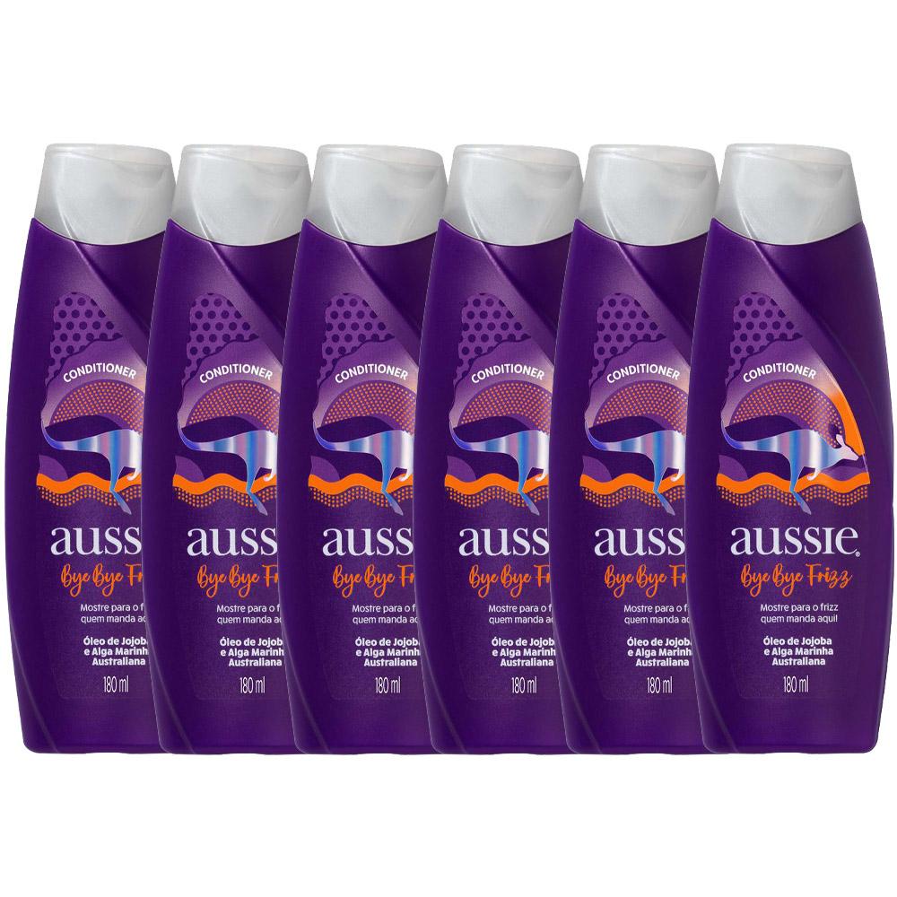 Kit 6 Condicionador Aussie Bye Bye Frizz Maciez e Brilho 180ml | Shopee ...