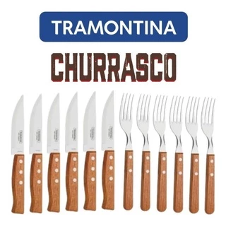 Kit De Talheres Churrasco Outback Jumbo 12 Peças Tramontina