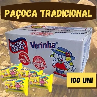 Paçoca Rolha Verinha Embrulhada - Caixa c/ 100 unidades de 16g