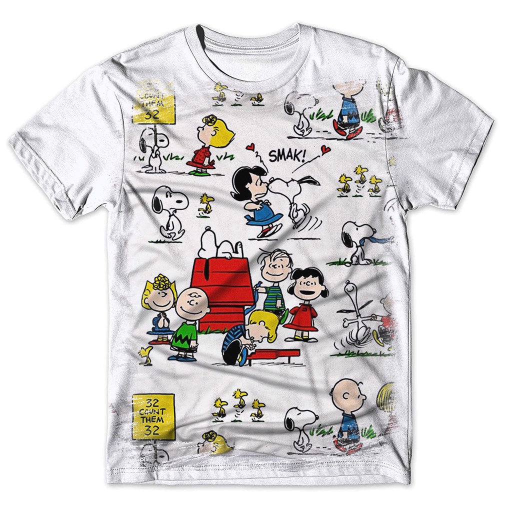 Camisa Camiseta Masculina Feminina Infantil Snoopy Ref 002 | Shopee Brasil