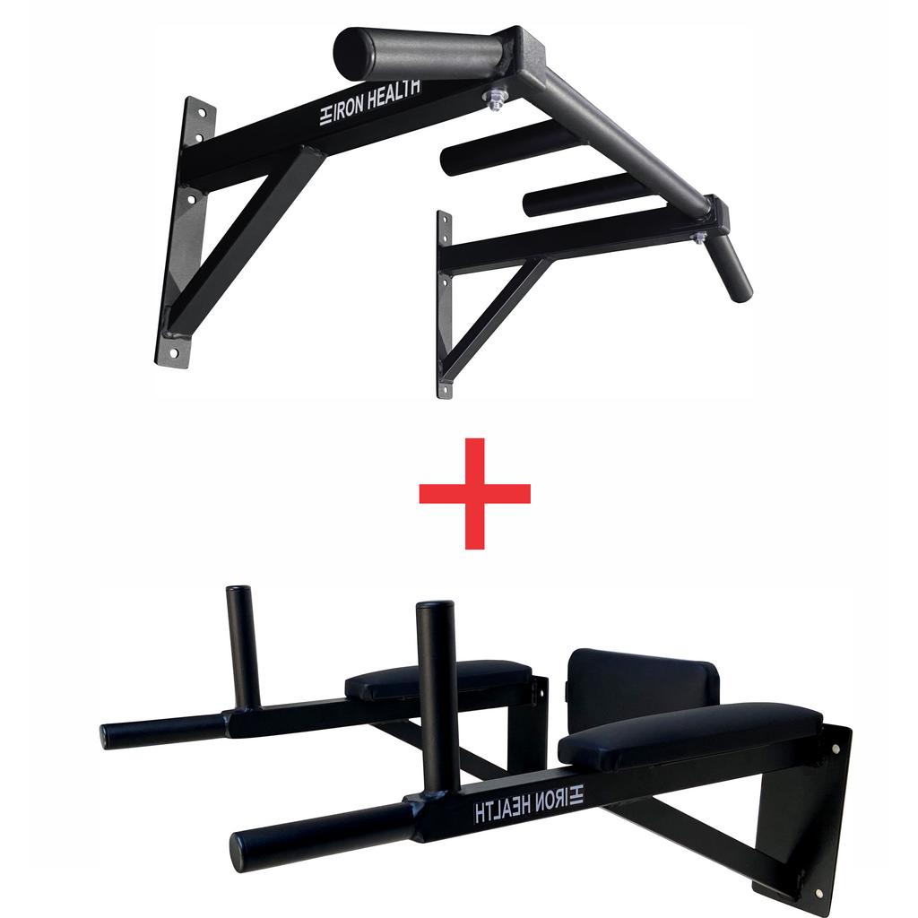 Barra Fixa Mista e Paralela Abdominal com Encosto p/ Musculação