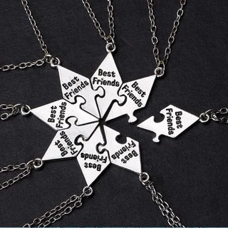 Conjunto de 8 peças Irmãs Melhores Amigas Good Friends Colar Carta da Amizade BFF Colar de pingente Moda Presente de cerimônia de formatura
