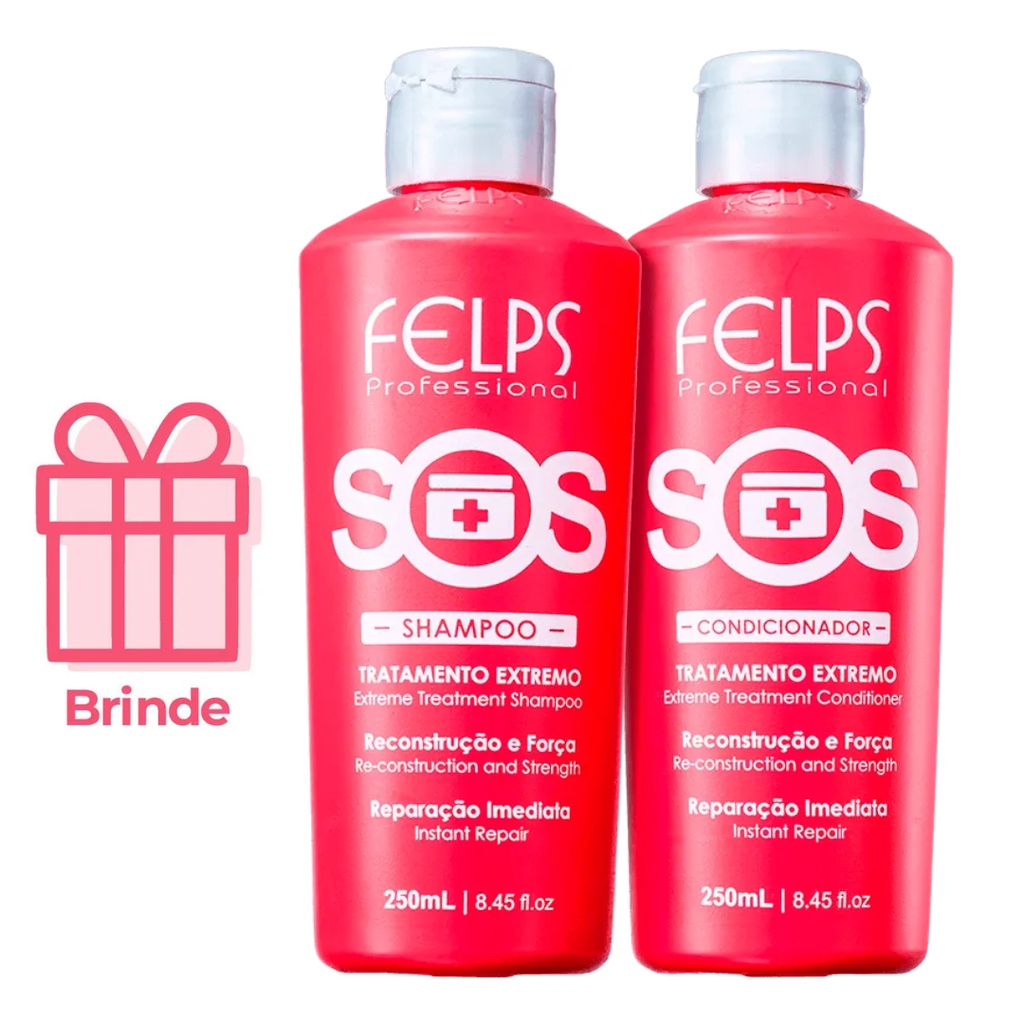 Felps SOS Kit Manutenção Recontrução Ressureição Capilar Shampoo e ...