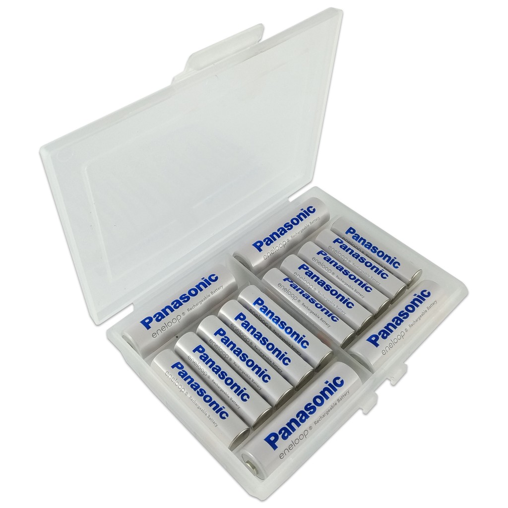 Estojo Case para 10 Pilhas AA ou 14 Pilhas AAA (Palito) Organizador Porta Pilhas