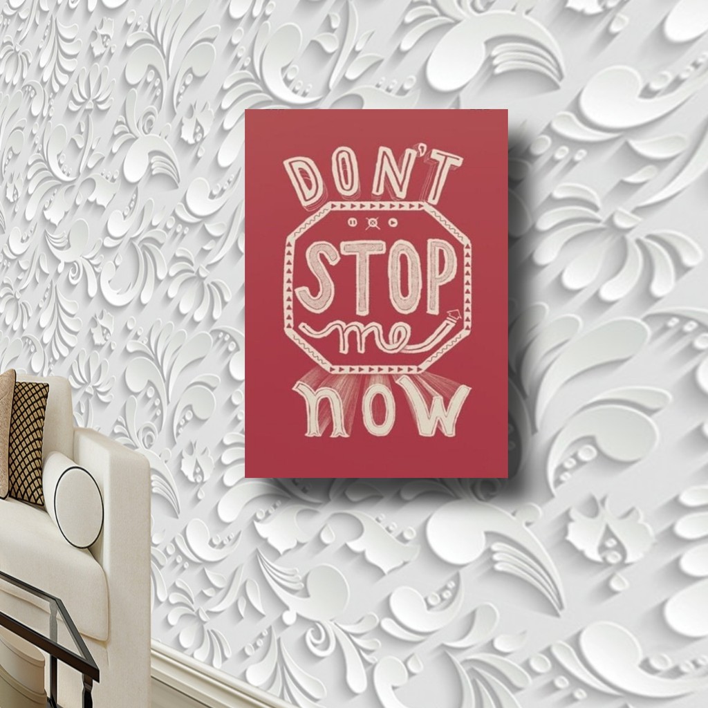 Quadro Don't Stop Me Now - Tamanho A4 - Placa Decorativa - Mdf em