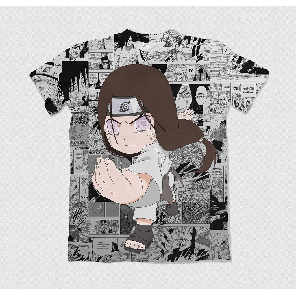 Camiseta Camisa Neji Hyuga Anime Naruto Desenho Japonês