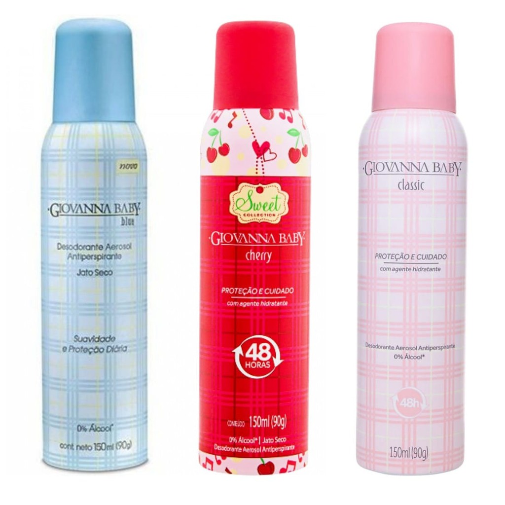 DESODORANTE GIOVANNA BABY EM AEROSOL150ML | Shopee Brasil