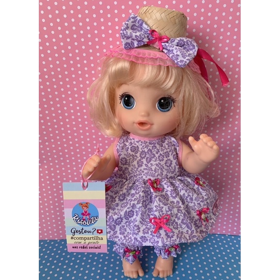 Vestido para best sale boneca baby alive