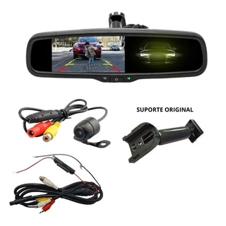 Retrovisor Visor Tela Lcd 4.3 Veicular Orbe + Câmera De Ré