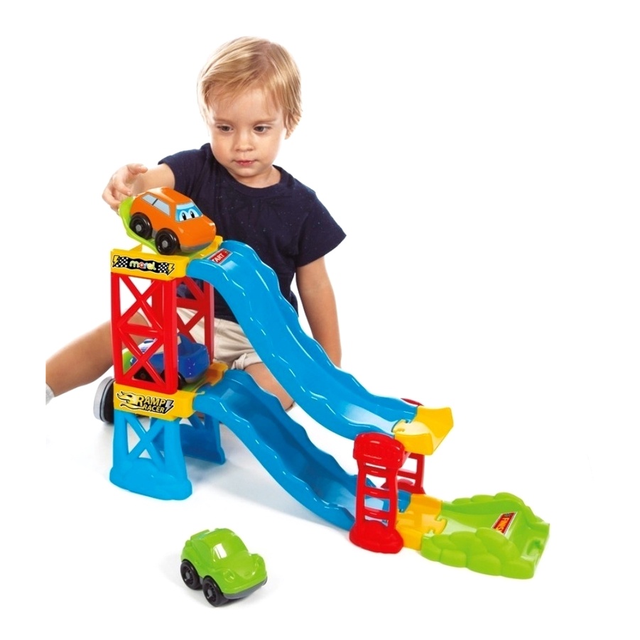 Super Pista Com 2 Carrinhos Ramp Racer 28 Pecas - Maral Brinquedos