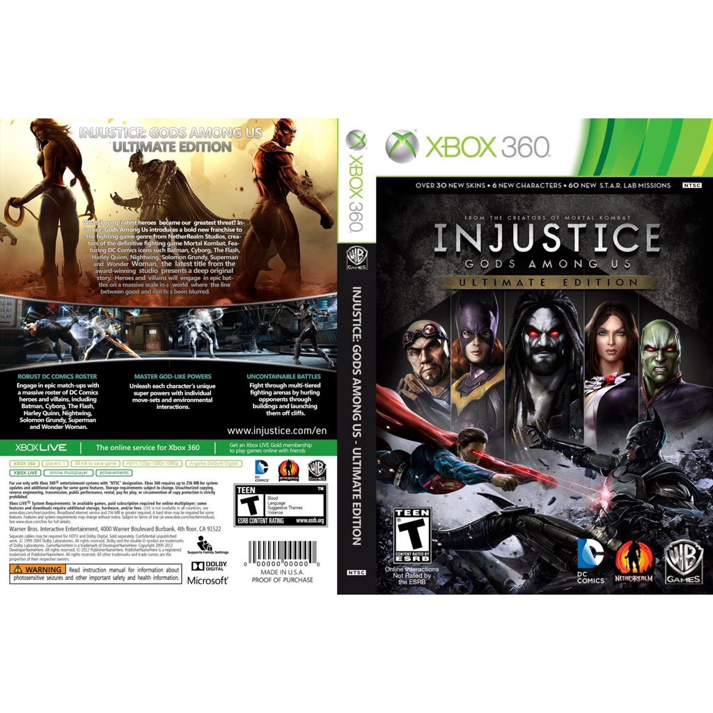 JOGO P/ XBOX 360 INJUSTICE GODS AMONG US ULTIMATE