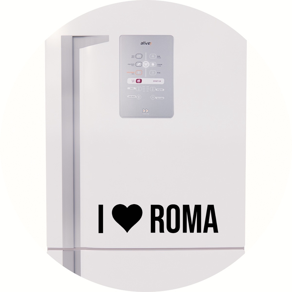 Adesivo de Geladeira Eu Amo Roma - I Love Roma | Shopee Brasil