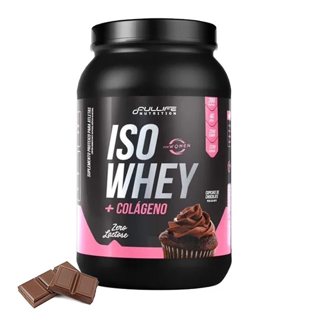 Whey Isolado Sem Lactose Sem Glúten Com Colageno e Zero Açúcar Fullife 907g