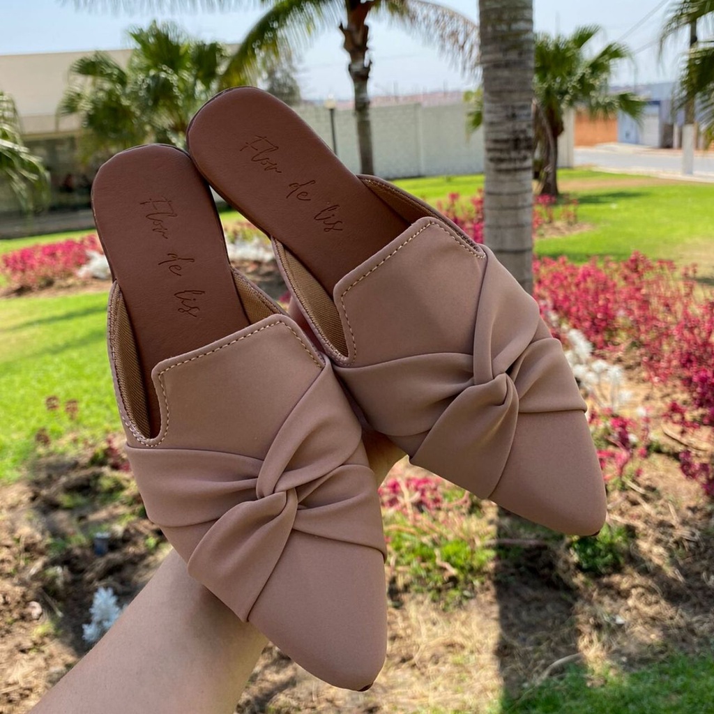 Sapato best sale mule nude