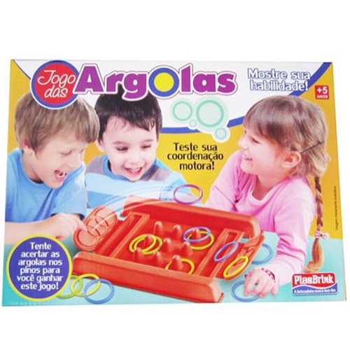 Brinquedo Educativo e Divertido Jogo Das Argolas PlasBrink Jogo Educativo 6  anos