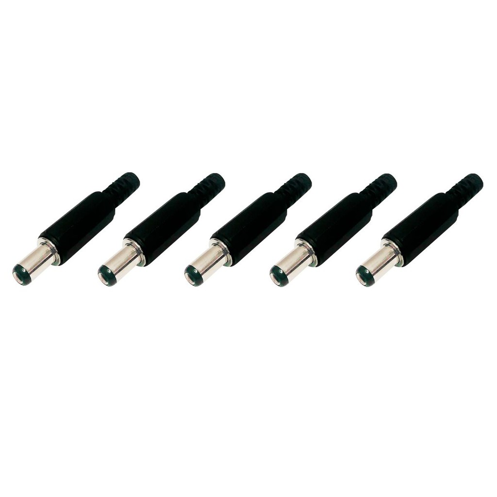 Kit 5 Unidades Conector Plug De Energia P4 Macho | Shopee Brasil