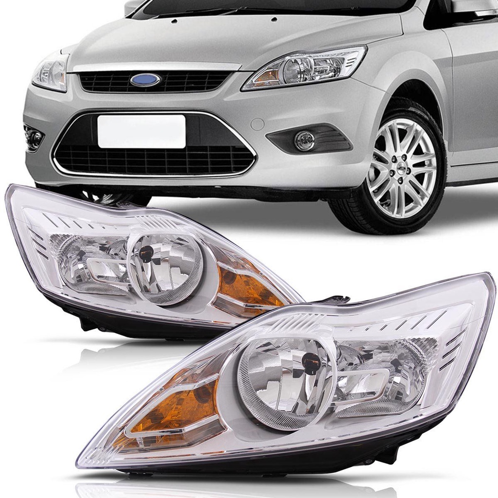 Par Farol Focus 2009 2010 2011 2012 2013 Foco Duplo Cromado | Shopee Brasil