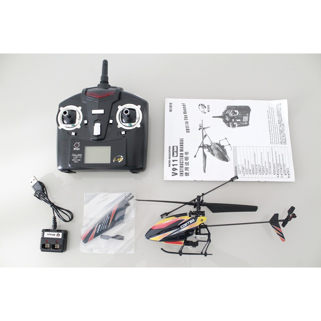 Helicoptero Controle Remoto V911 Wltoys 4 Canais Super Helicoptero Controle Remoto V911 Wltoys 4 Canais Super