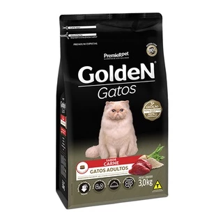 Ração Golden para Gatos Adultos Sabor Carne - 3Kg