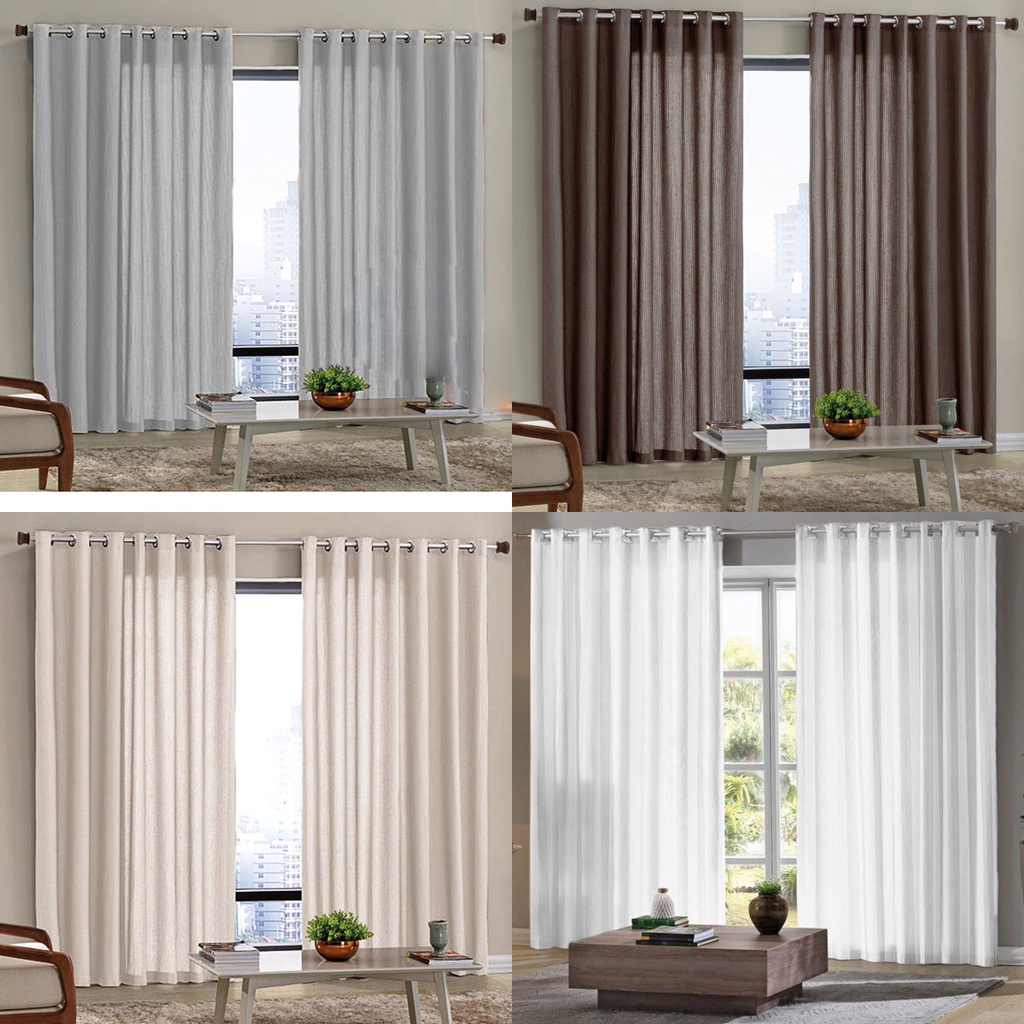 Cortina Porta Sala Rústica Sevilha 5,40 x 2,80 Bella Janela | Shopee Brasil
