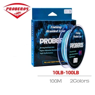 Proberos Linha De Pesca Nova 100m Linha De Pesca Entrançada Multifilamento 4 Fios Pe 15 20 30 40 50 80 100lb