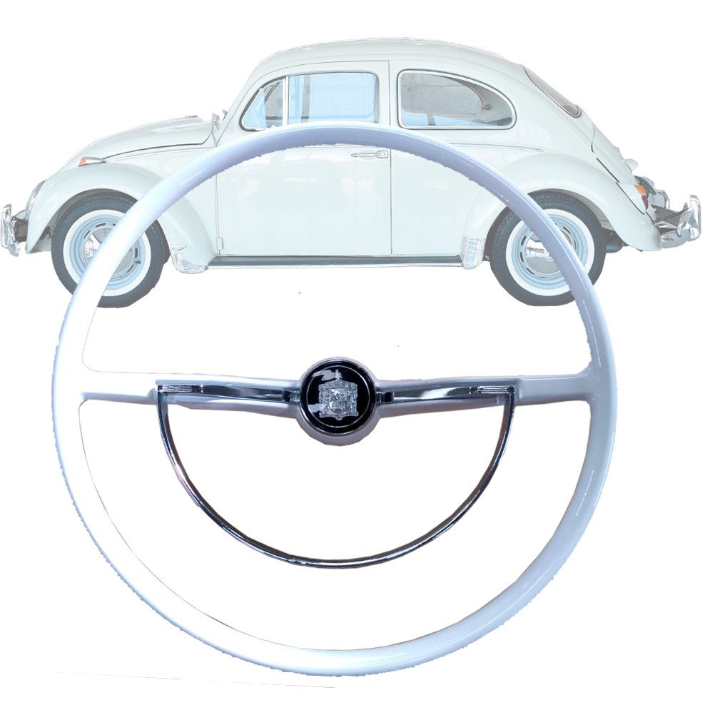 Volante de Fusca Calice Vw Ate 76 Branco Novo