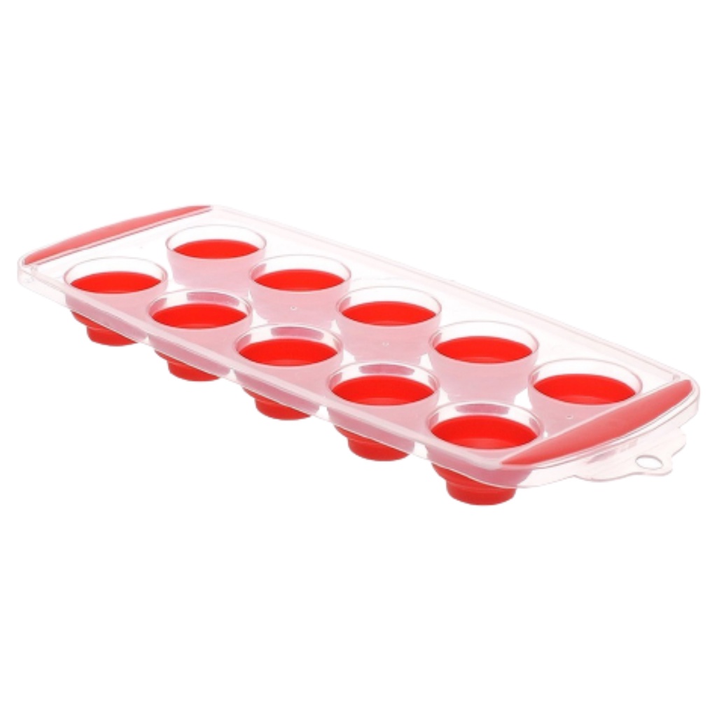 Forma de Gelo Dobrável Flexível Fundo De Silicone 10 Cubos