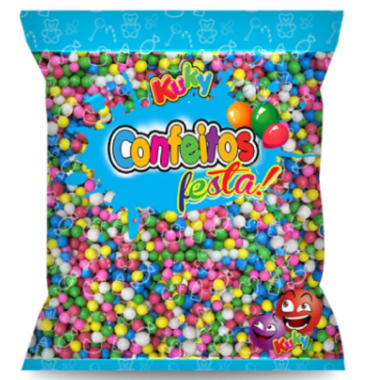 Bolinhas De Açucar Confeito Festa Sabores Sortidos 500g - Ku
