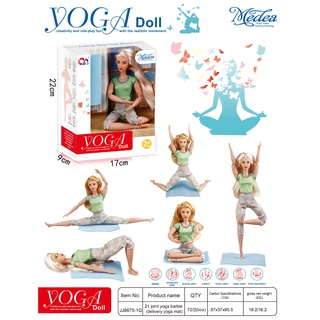 Boneca barbie yoga Princesa De 30cm Com Tapete De/Brinquedo Casinha De Jogo