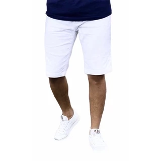 Bermuda Masculina sarja com laycra Branco qualidade Boa casual TOP coleção 2021