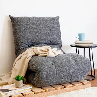 Futon Almofada Dobrável de Espuma Solteiro Grafite - Emcompre Bf Colchões