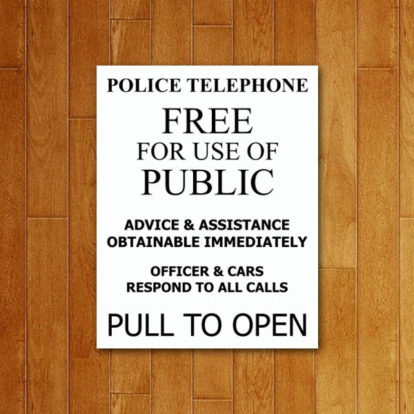 Placa Decorativa - Police Call Box (27x35) | Shopee Brasil