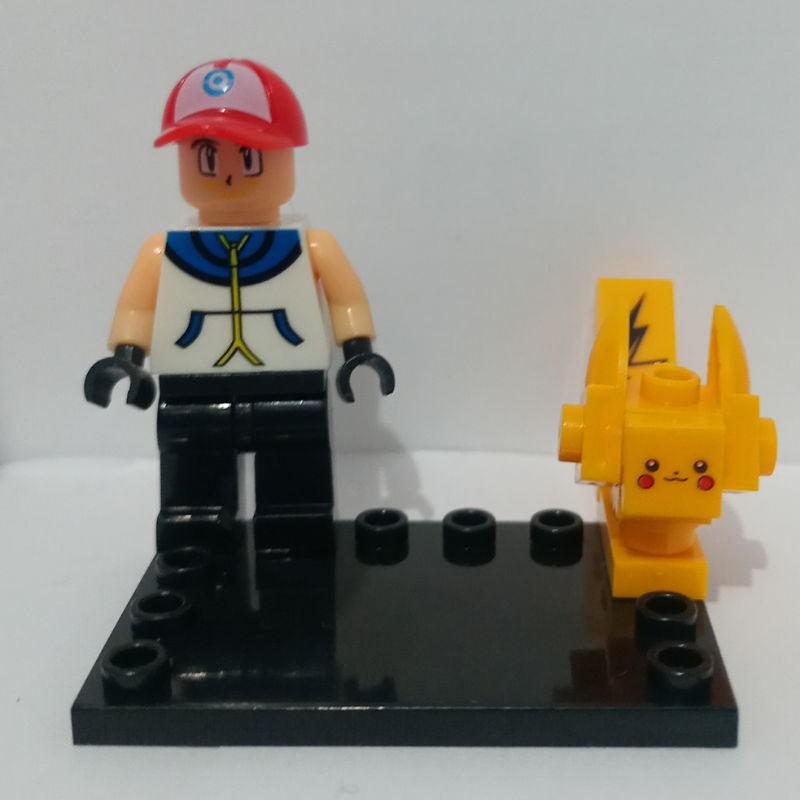 Pokemon Go Miniatura De Coleção Comapativel Com Lego Ash E Pikachu