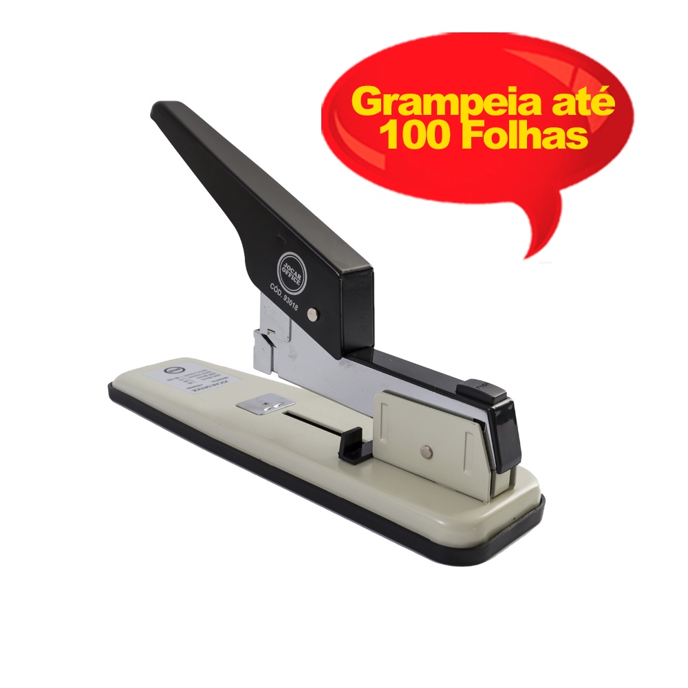 Grampeador Profissional Master Grande Grampeia 100 Folhas Jocar Office ...