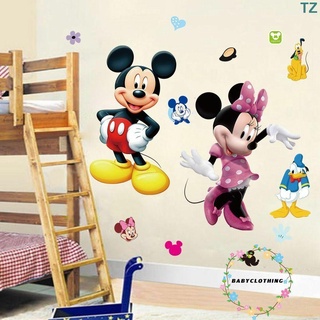 Adesivos De Parede TZ , Mickey Minnie Mouse PVC Para Sala De Estar Do Quarto