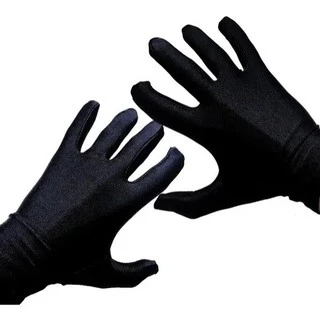 Par Luva Preta Garçom Fantasia Cosplay Elastano
