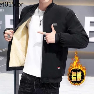Em Estoque Outono E Inverno , Dos Homens Mais Grossa De Veludo Nova Tendência Ocasional Coreano Roupas De Beisebol Solto Tamanho Grande Jovens Jaqueta