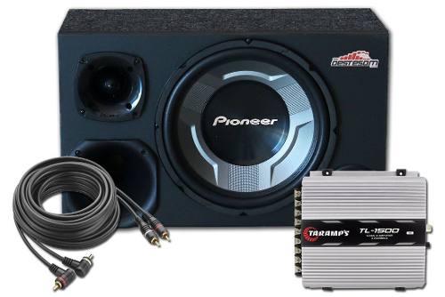 Kit Som Automotivo Caixa Trio Pioneer Fox Subwoofer 12