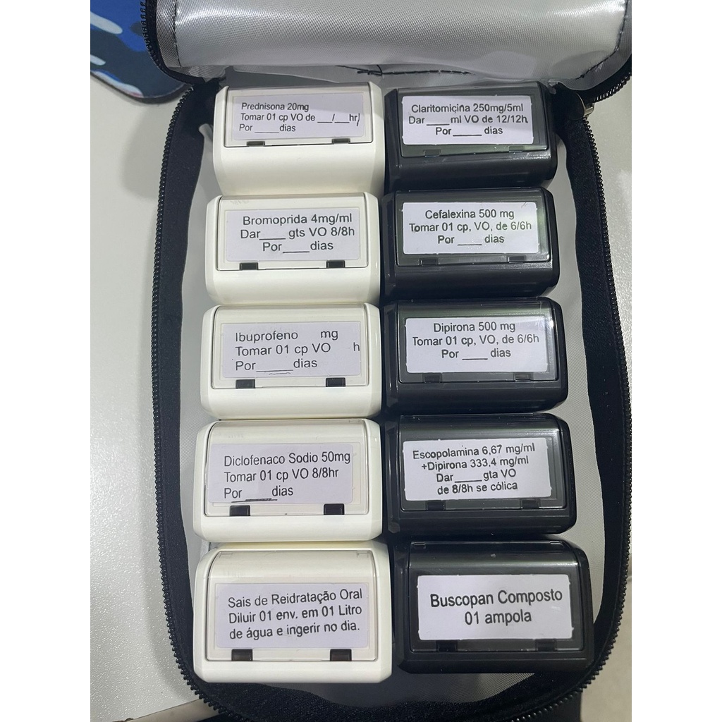 Kit 10 Carimbos Para Médicos + Estojo Personalizado | Shopee Brasil