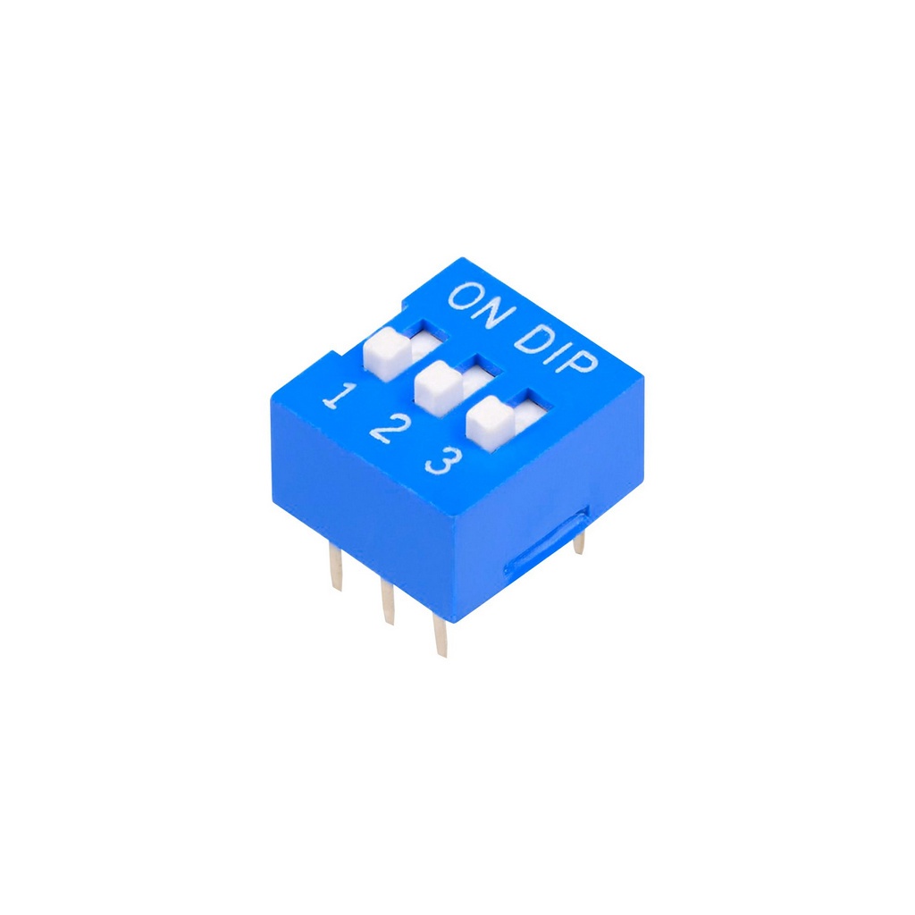 Kit 5 Unidades Chave DIP Switch KF1001 Azul 3 Vias 180