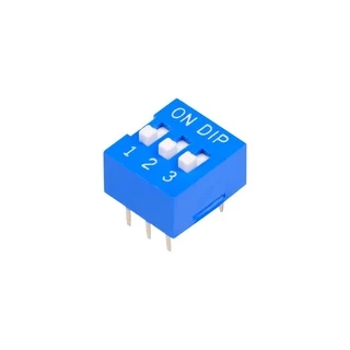 Kit 5 Unidades Chave DIP Switch KF1001 Azul 3 Vias 180