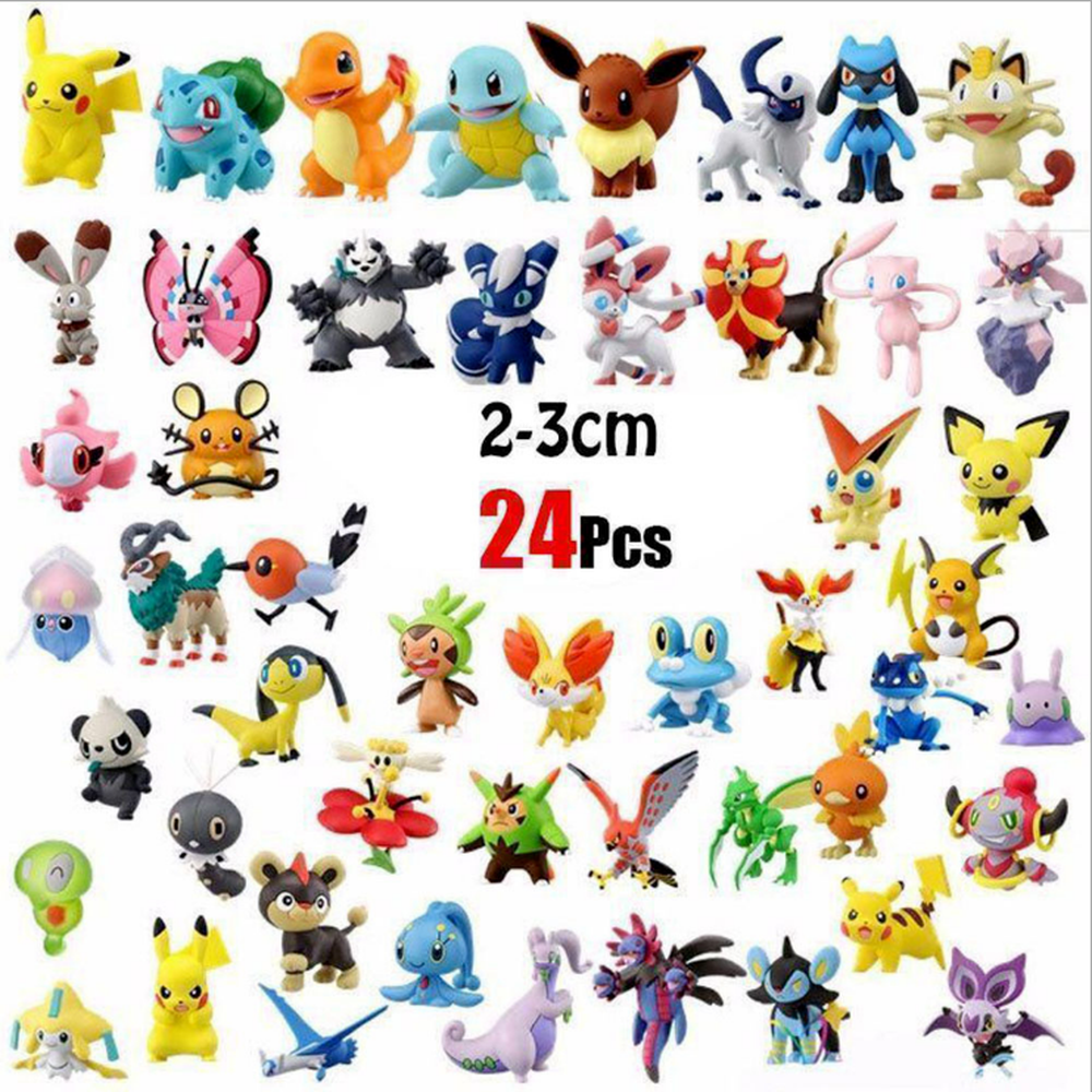 Miniatura Pokemon Go 23 Bonecos Sortidos Pikachu & Cia