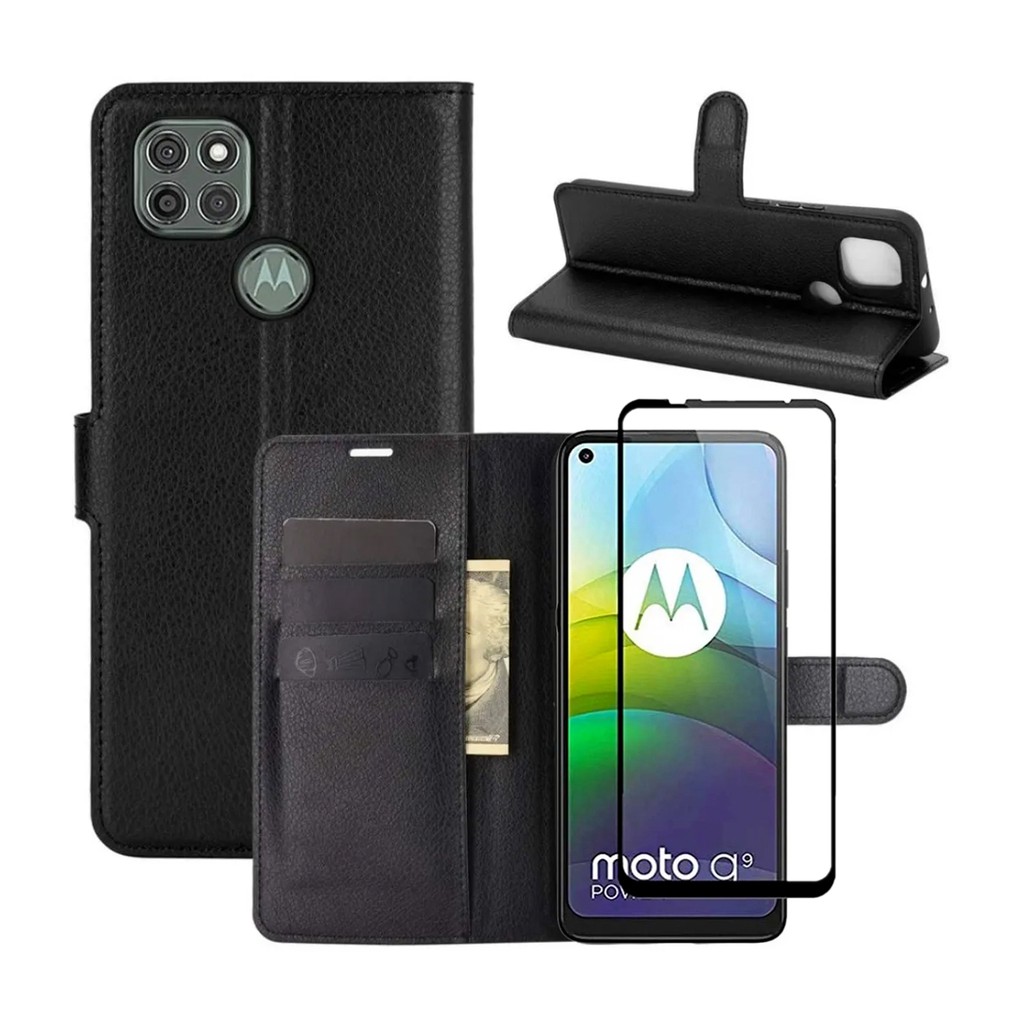 Copertura Con Portafoglio A Clip Magnetica Per Motorola Moto G9 Power | Custodia In PU Con Slot Per Schede - Rosa Oro (FTRONGRT) - 4